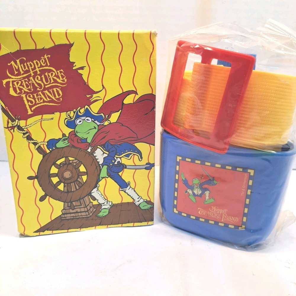 1996 Vtg NEW Muppet Treasure Island Navigation KIT Belt Compass RARE